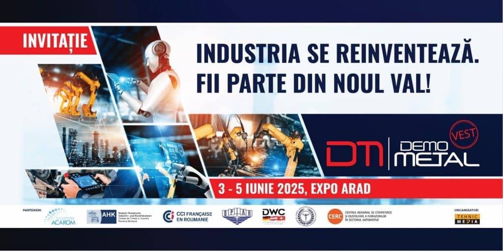 Demo Metal Vest 2025: Accent pe calitate, inovație și automatizare 3–5 iunie | Expo Arad
